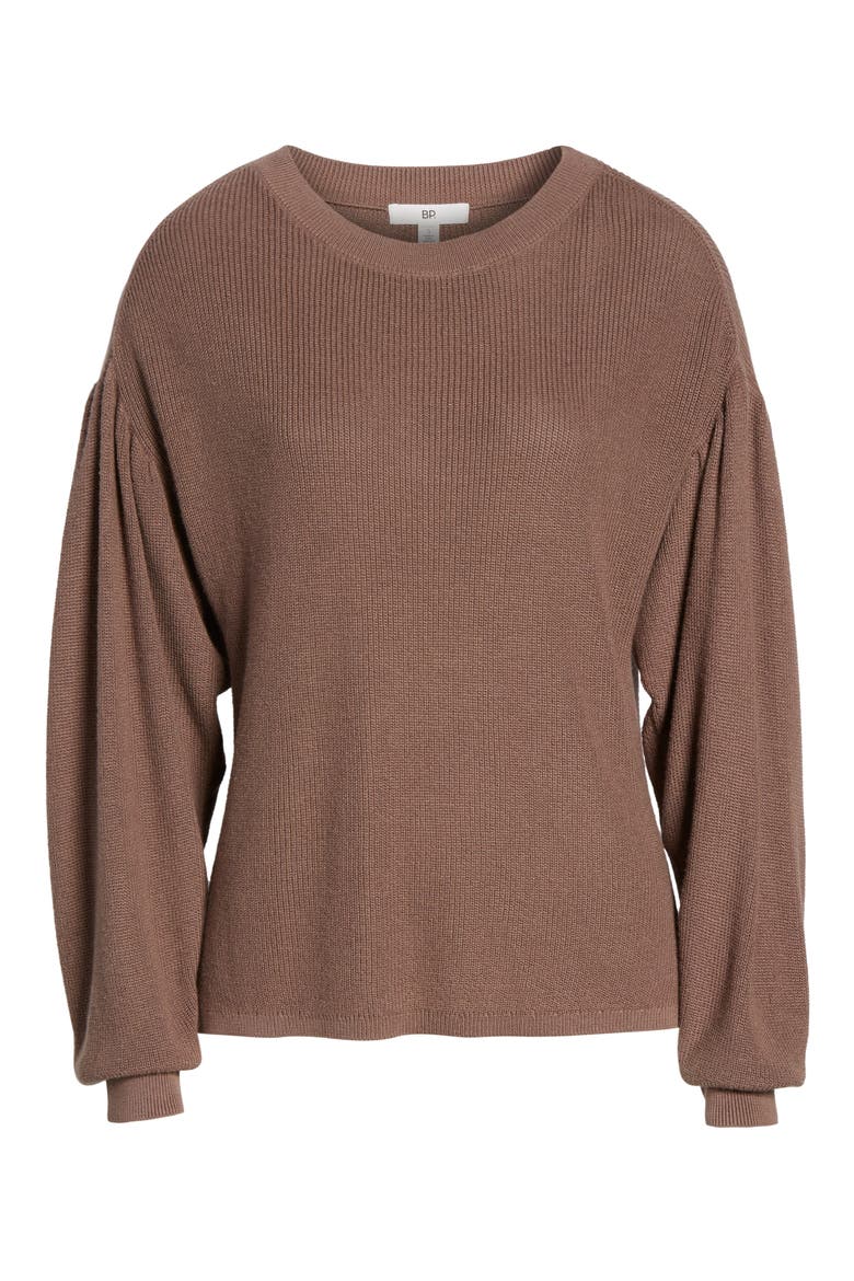 Drape Sleeve Sweater, Alternate, color, BROWN TAUPE