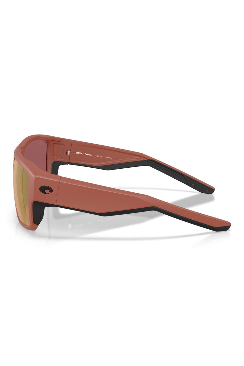 Taxman 59mm Polarized Rectangular Sunglasses, Alternate, color, MATTE TERRA COTTA / GOLD 580G