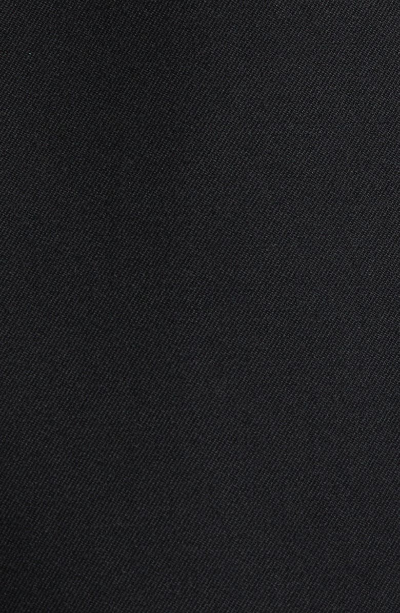 Michael Kors Collection Frayed Double Breasted Wool Gabardine Vest, Alternate, color, Black