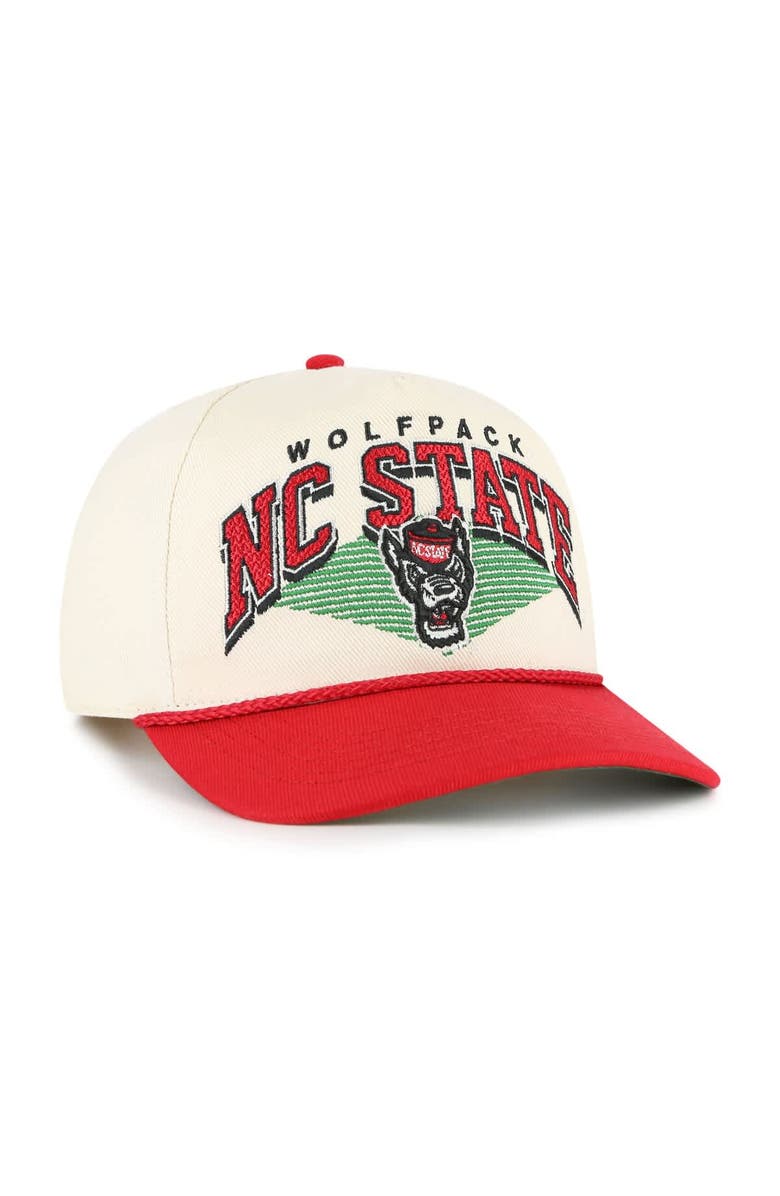 '47 Men's '47 Natural NC State Wolfpack Pomona Two-Tone Rope Hitch Adjustable Hat, Alternate, color,