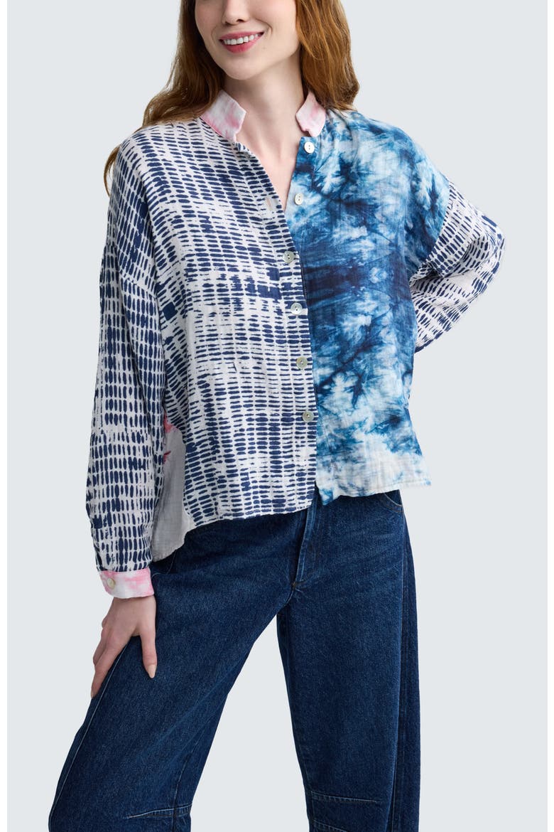 Dahlia Printed Muslin Shirt, Main, color, Sakura
