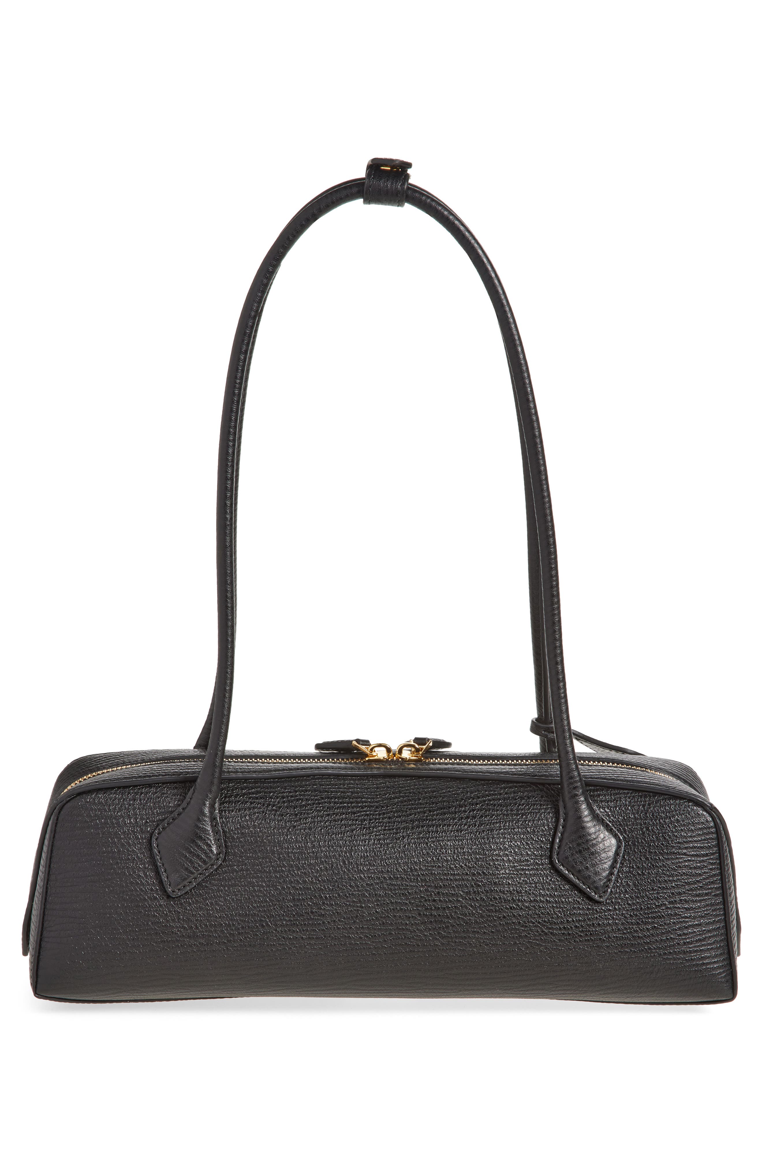 Alaïa Medium Le Teckel East/West Leather Shoulder Bag, Alternate, color, 