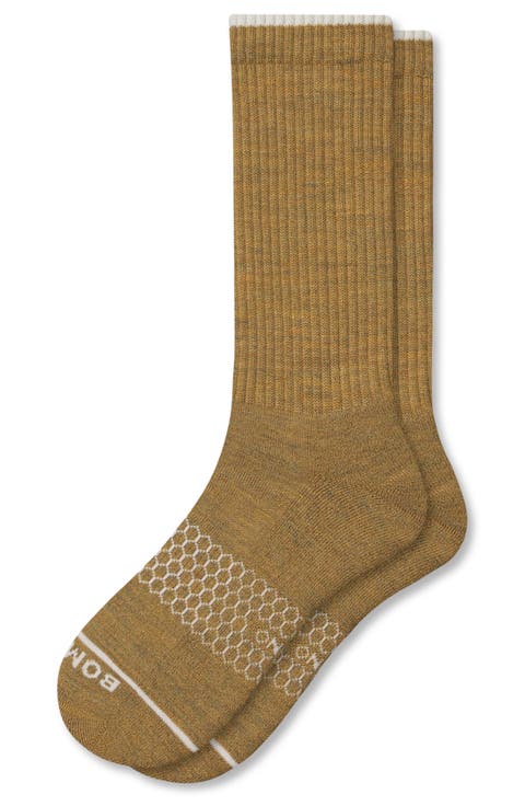 Merino Wool Blend Calf Socks