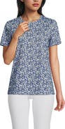 Lands' End Relaxed Supima Cotton Crew Neck T-Shirt