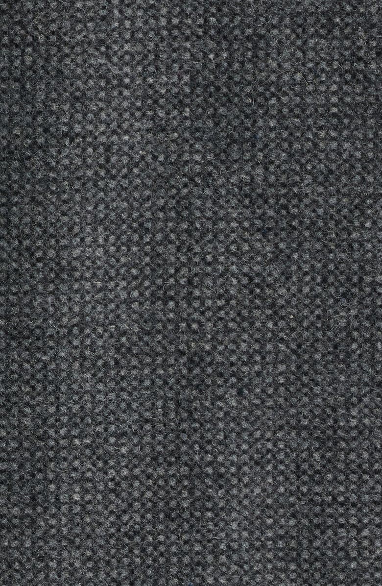 Johnston & Murphy Upton Wool Blend Car Coat with Removable Bib, Alternate, color, Charcoal