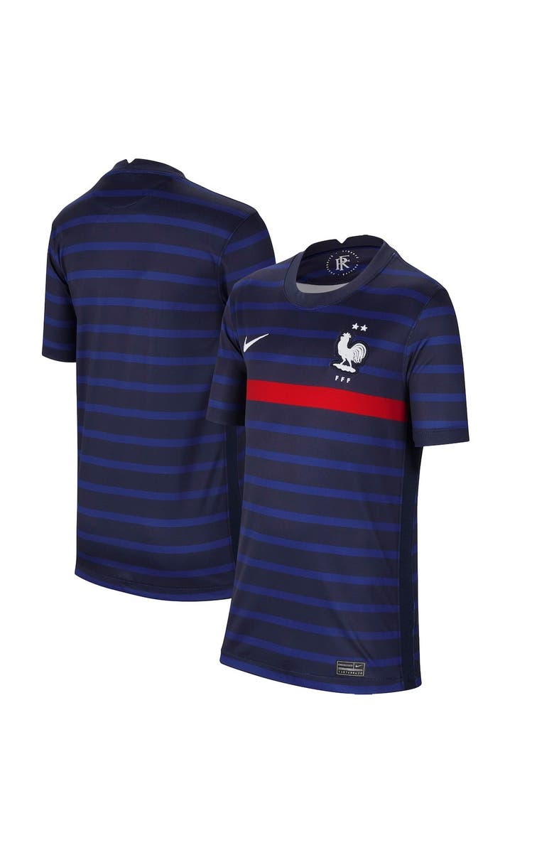 Nike Youth Nike Black/Blue France National Team 2020/21 Home Stadium Replica Jersey, Main, color, 