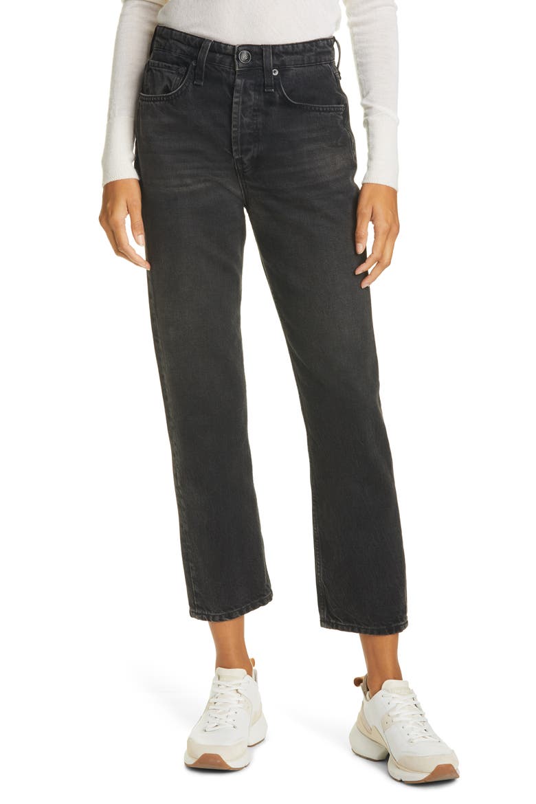 Maya Nonstretch High Waist Ankle Slim Jeans, Main, color, HIGHLAND1