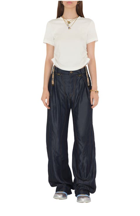 Panelled Denim Trousers