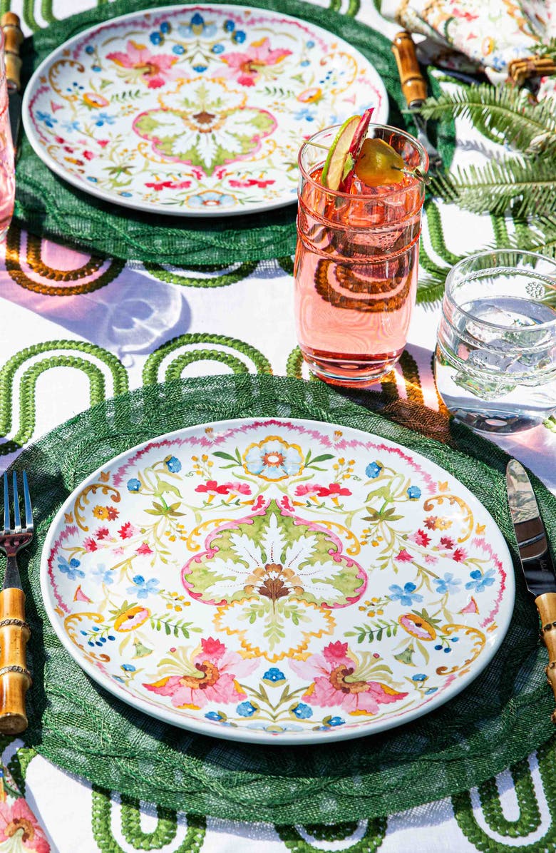 Juliska Sofia Set of 4 Melamine Dinner Plates, Alternate, color, Multi