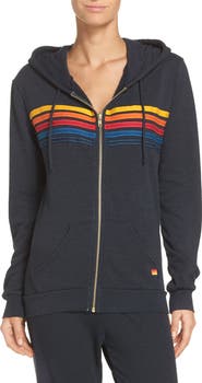 Aviator Nation 5-Stripe Zip Hoodie
