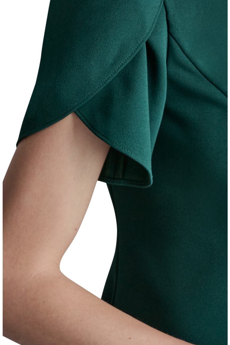 Tulip Short Sleeve A-Line Dress, Alternate, color, MALACHITE