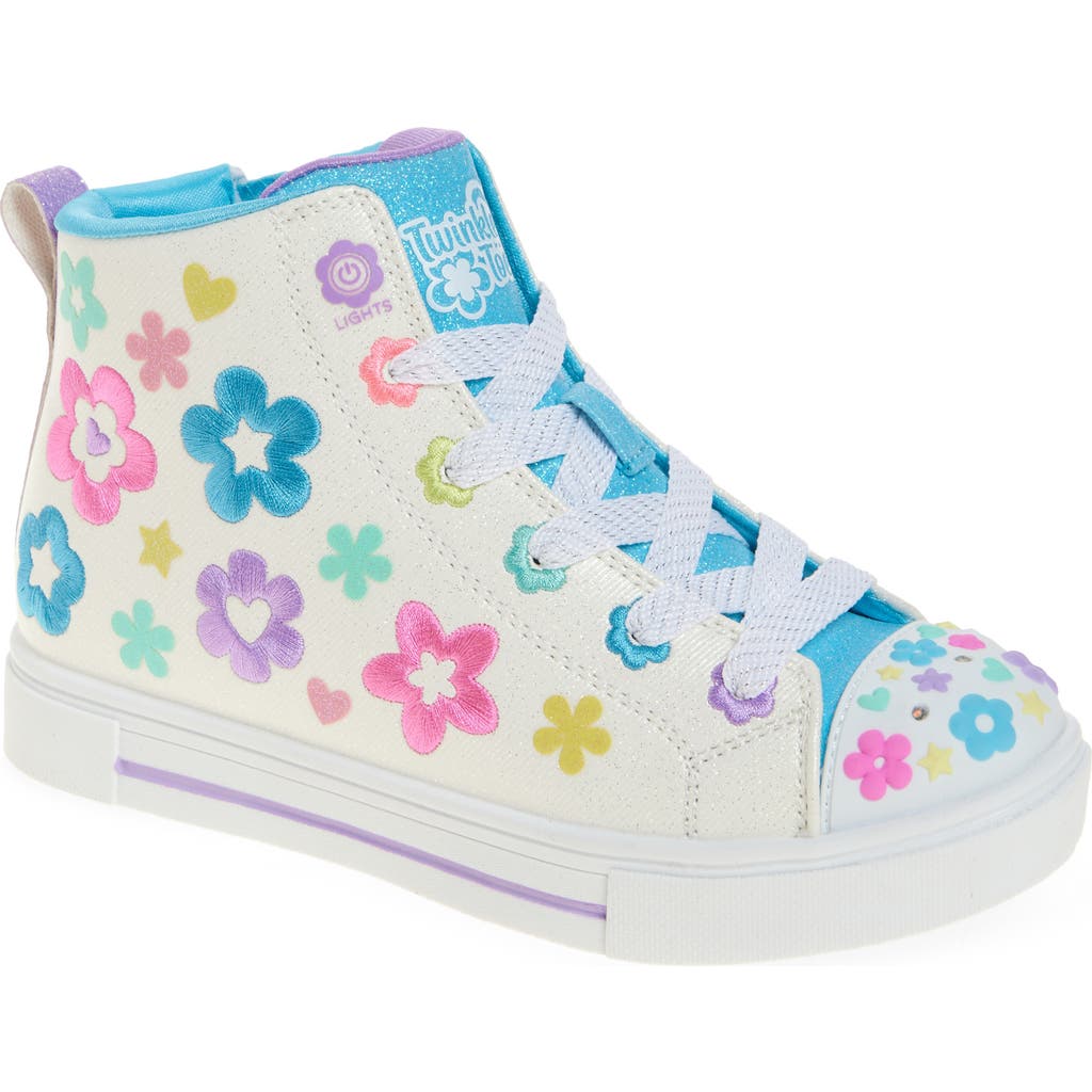 Skechers Kids' Twinkle Sparks Light-up Sneaker In White/multi