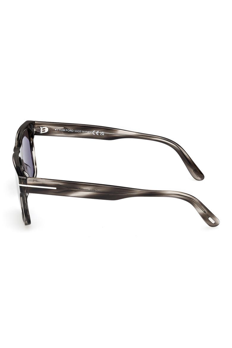 Calder 55mm Square Sunglasses, Main, color, SHINY STRIPED BLACK HAVANA T