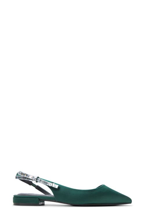 Ted Baker London Jane Bow Slingback Half D'orsay Pointed Toe Flat In Green