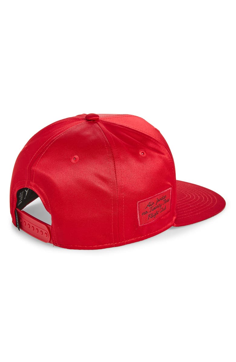 Jordan Kids' Satin Flat Brim Snapback Baseball Cap, Alternate, color, Gym Red