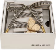 Golden Goose Skins Faux Pearl & Butterfly Charm Shoelaces