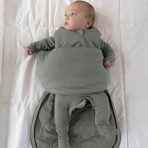 Gunamuna Sleeveless Transitional Swaddle Sleep Bag, 1.0 Tog In Green