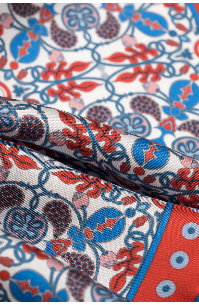 Elizabetta Nebbiolo - Silk Pocket Square for Men, Alternate, color, Red