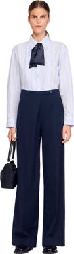 SANDRO Asymmetric straight-leg trousers