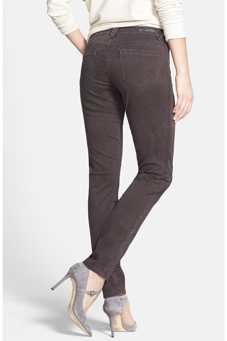 Window Pane Print Skinny Jeans (Nordstrom Exclusive), Alternate, color, BROWN