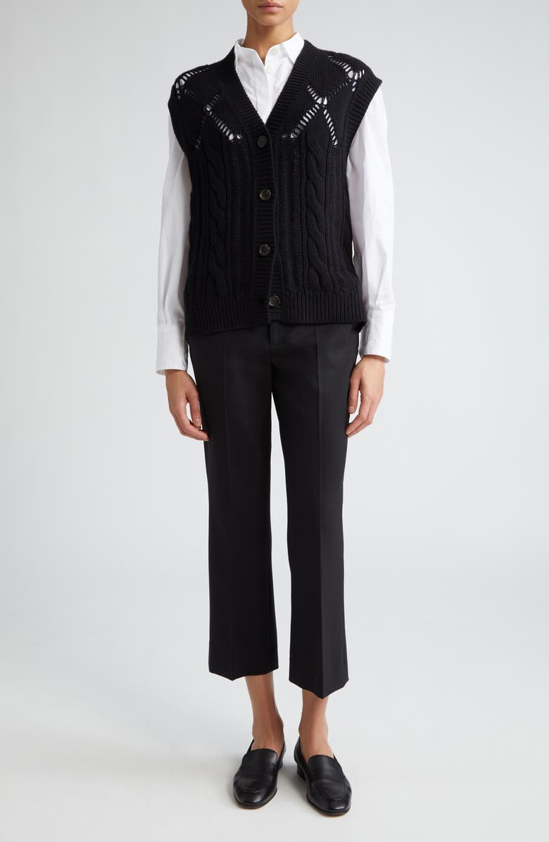 Maria McManus Argyle Oversize Recycled Cashmere & Organic Cotton Sweater Vest, Alternate, color,
