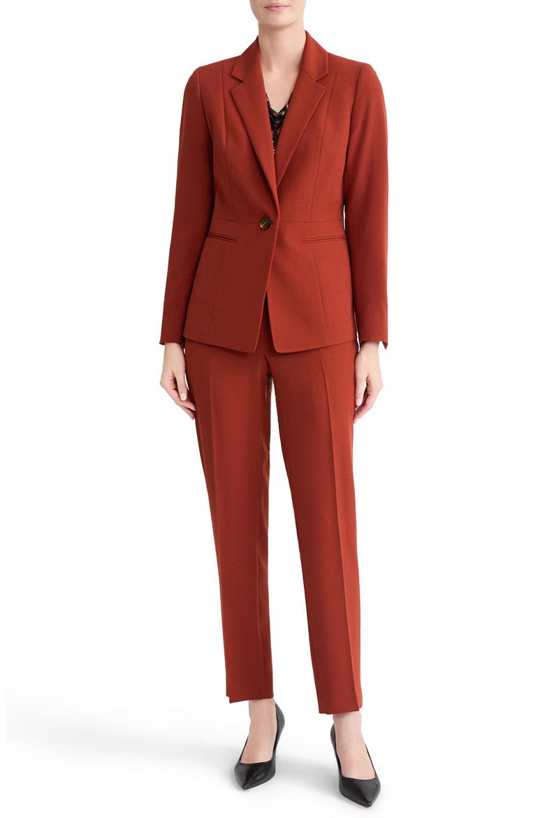 Notch Collar Waist Seam Jacket, Alternate, color, SEPIA SPICE