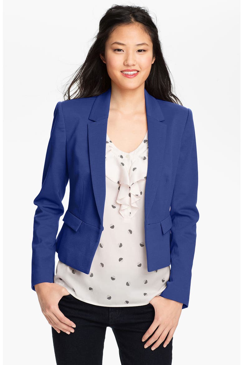 Ponte Knit Blazer, Main, color, BLUE MARINE