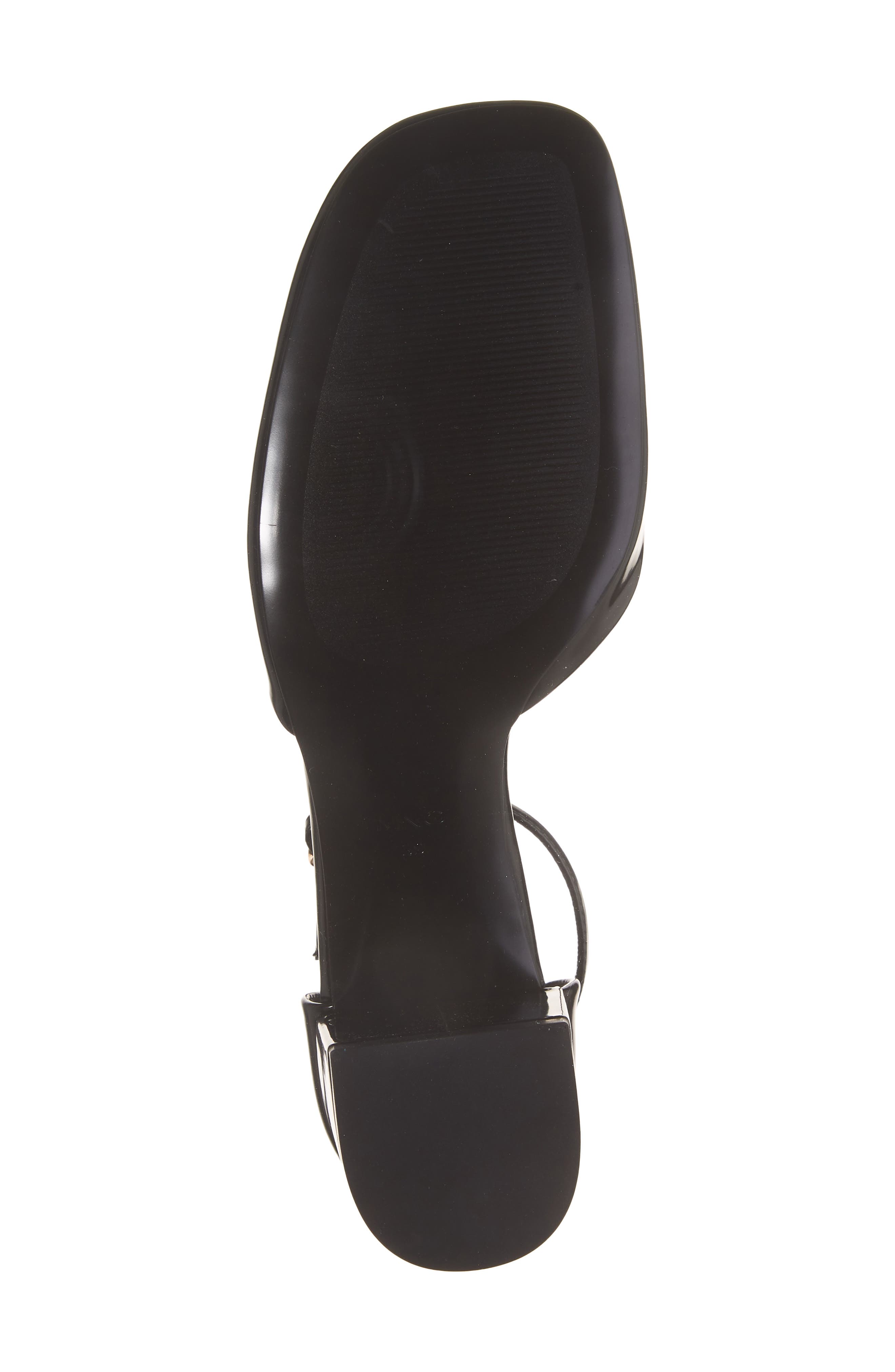 Elit Faux Leather Ankle Strap Pump, Alternate, color, BLACK