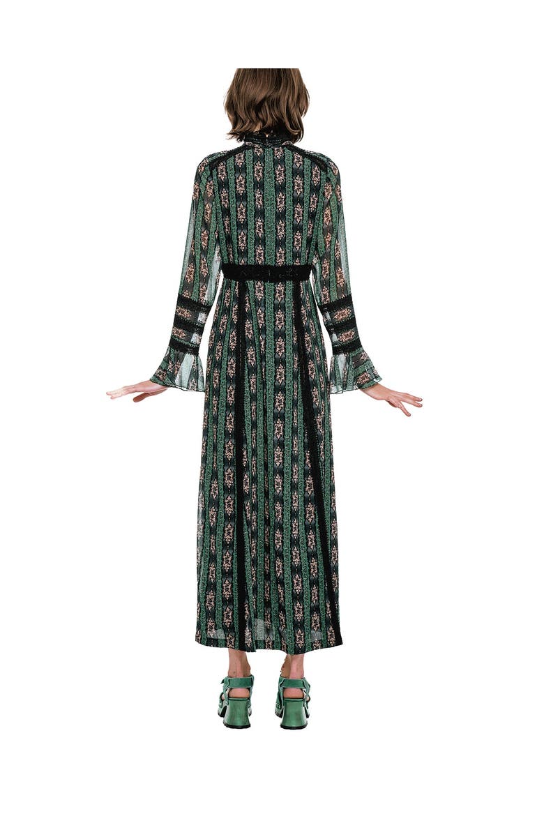 Cameo Stripe Print Maxi Dress, Alternate, color, Clover