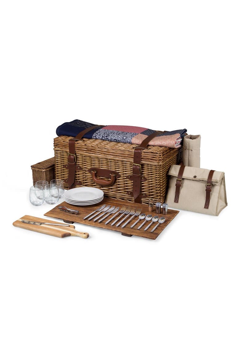 'Charleston' Picnic Basket, Alternate, color, BEIGE