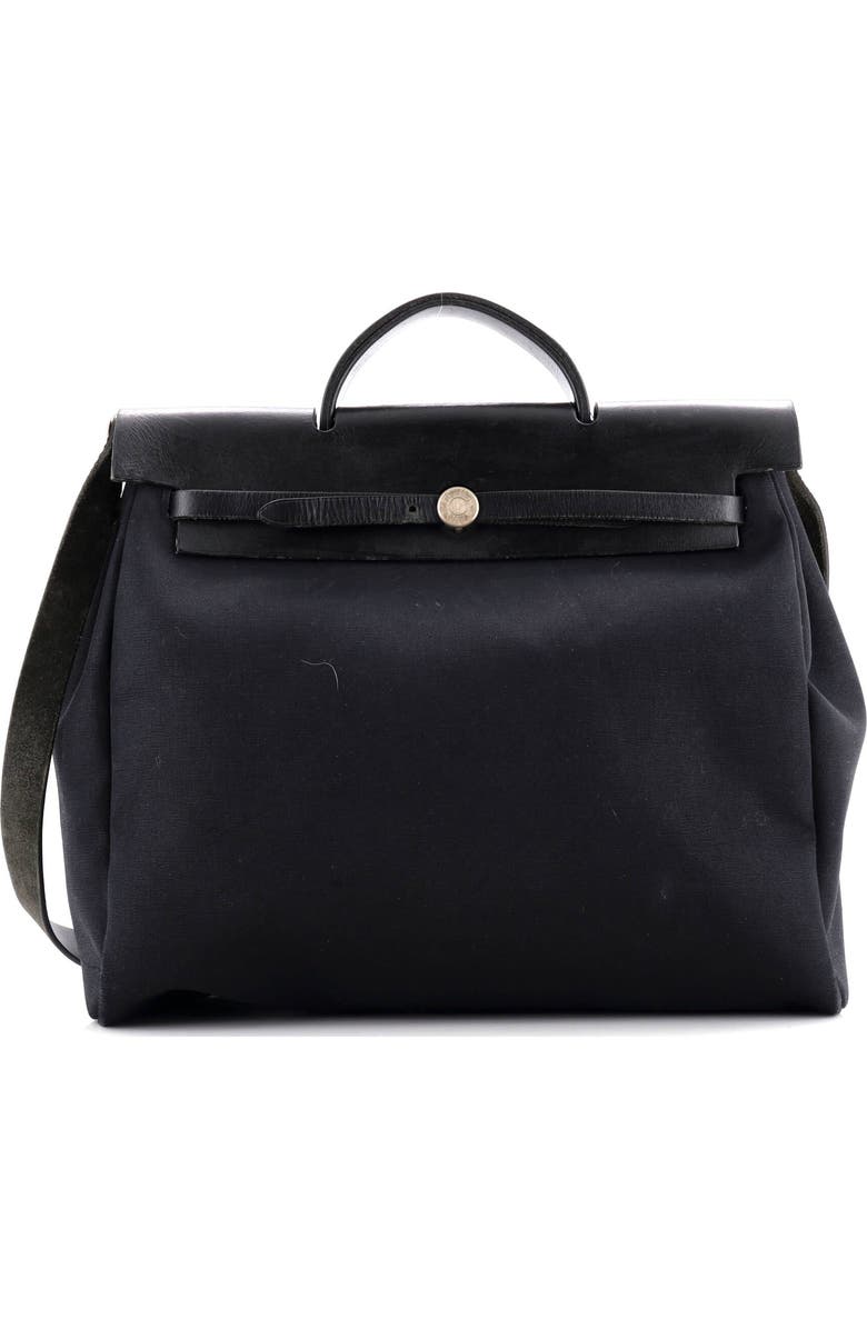 Pre-Owned Hermes Herbag Zip Leather and Toile 39, Main, color,