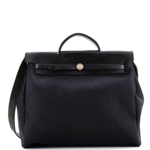 Herbag Zip Leather and Toile 39