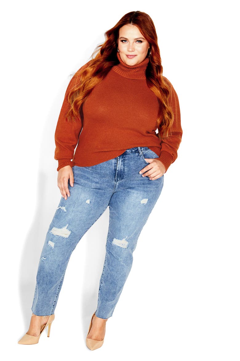 Softly Sweet Turtleneck Sweater, Alternate, color, TOFFEE