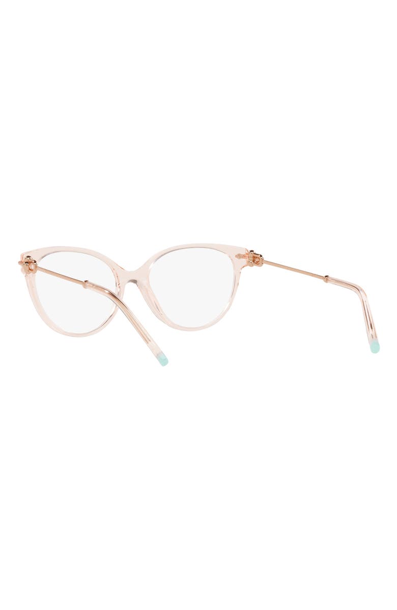 Tiffany & Co. 53mm Cat Eye Optical Glasses, Alternate, color, Crystal