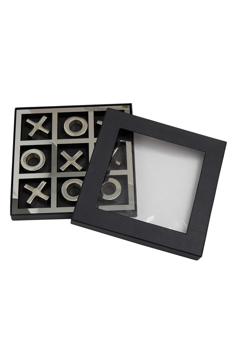 VIVIAN LUNE HOME Silvertone Aluminum Contemporary Game Set, Alternate, color, 