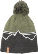 Rainforest Mountain Stripe Pom Beanie