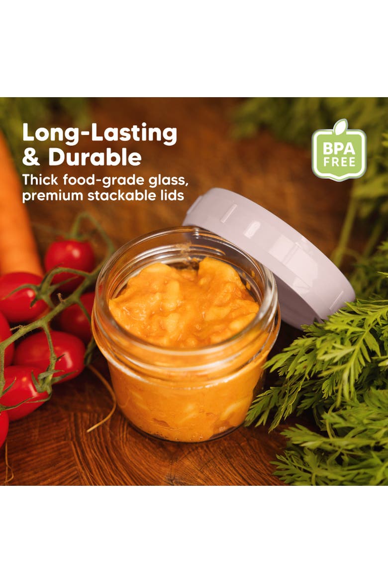 12-Pack Prep Jars Baby Food Storage Glass Containers, Alternate, color, Musk Dusk