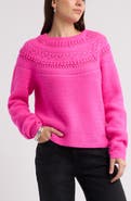 Caslon® Mixed Stitch Wool & Cashmere Sweater
