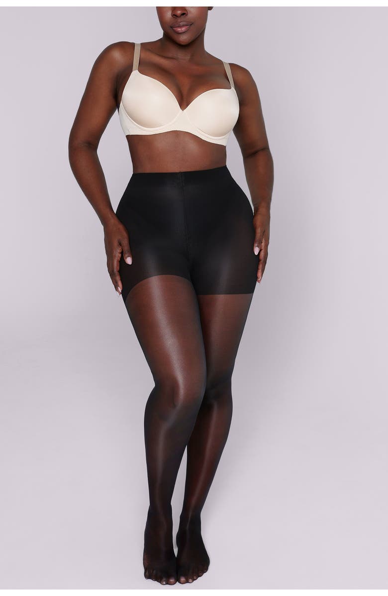 Shapellx Bare Essentials Skin Flow Sheer Shaping 3-Pack Tights, Main, color, Black