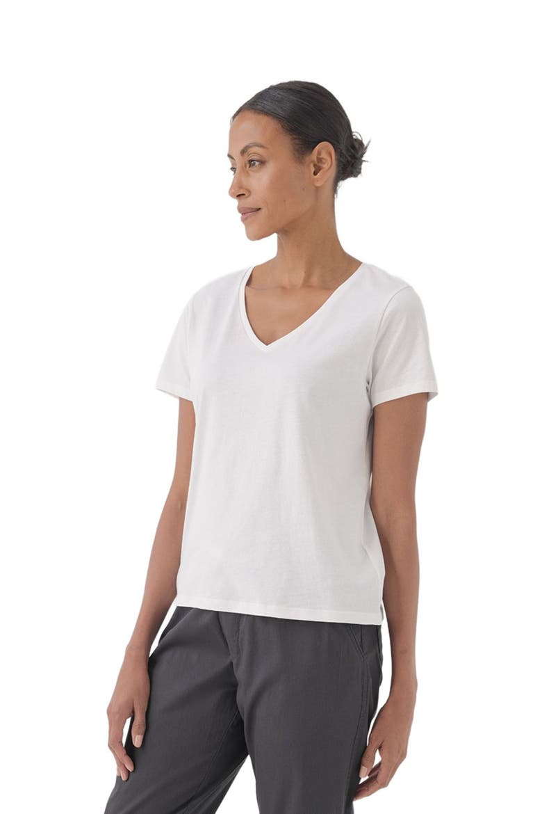 Organic Cotton Softspun V-Neck Tee, Alternate, color, White