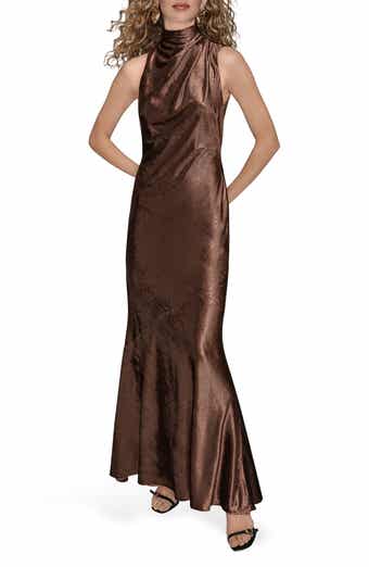 Sleeveless Satin Gown