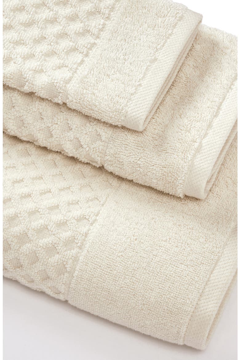 Diamond Waffle Textured 2-Piece Bath Sheet Set, Alternate, color, OATMEAL