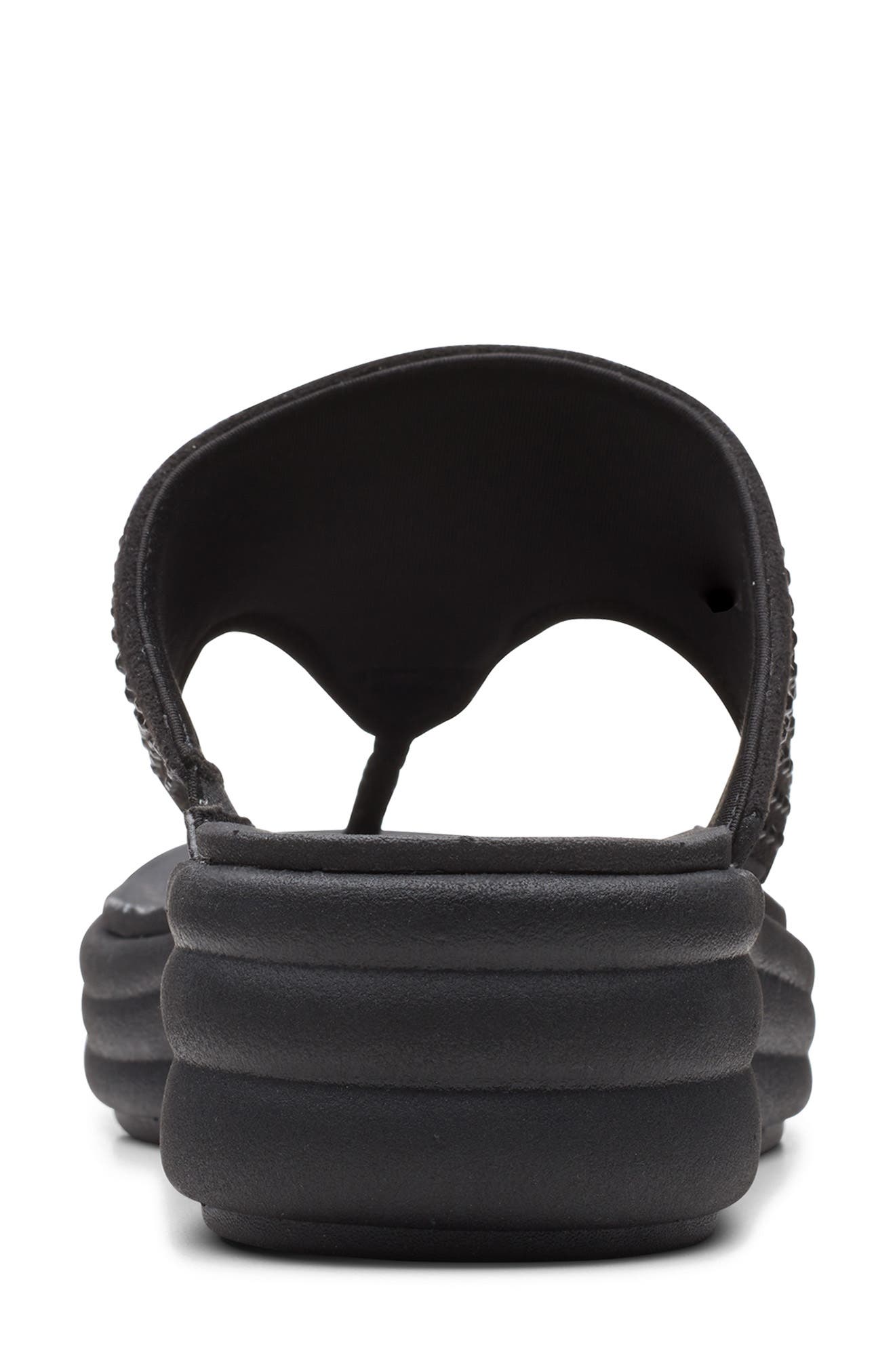 Clarks<sup>®</sup> Drift Jaunt Wedge Sandal, Alternate, color, Black Inte