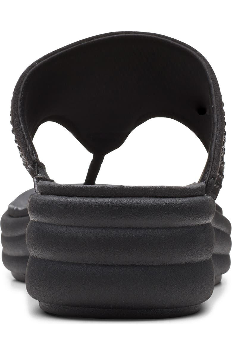 Clarks<sup>®</sup> Drift Jaunt Wedge Sandal, Alternate, color, Black Inte