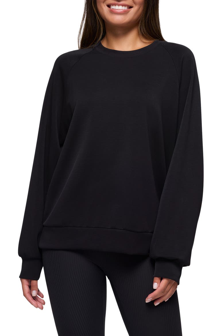 Shea Crewneck Sweatshirt, Main, color, BLACK