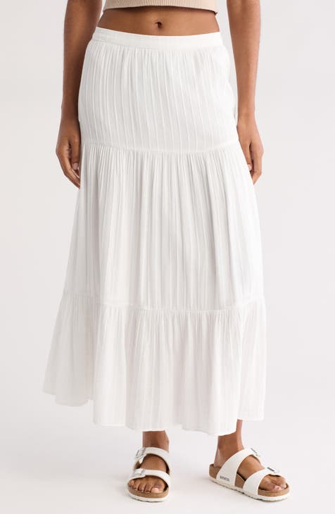 Abound Tiered Cotton Blend Maxi Skirt | Nordstromrack