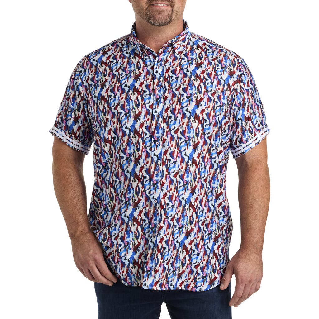 Robert Graham Big & Tall Crue Sport Shirt In Blue