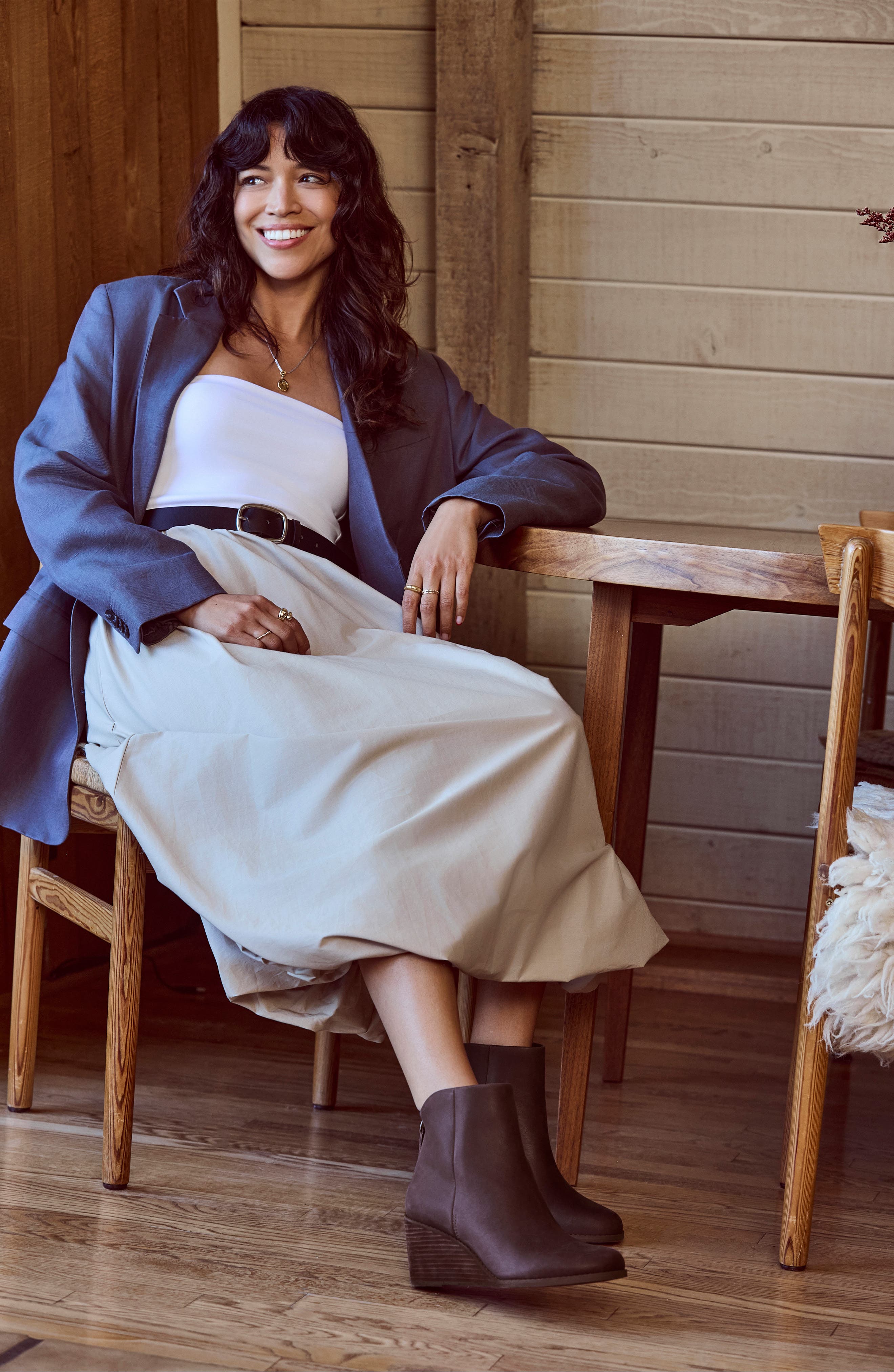 TOMS Casey Wedge Boot, Alternate, color, Plum