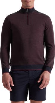 Bugatchi Mélange Quarter Zip Top
