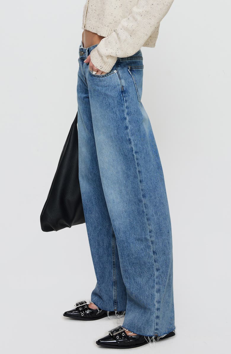 Princess Polly Sabryna Low Rise Wide Leg Jeans, Alternate, color, Blue